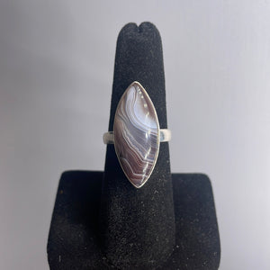 Botswana Agate Size 7 Sterling Silver Ring
