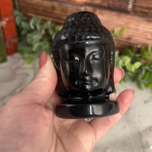 Black Obsidian Buddha Carving