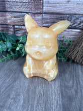 Load image into Gallery viewer, Orange Calcite Pikachu Carving