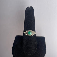 Load image into Gallery viewer, Malachite Size 8 Sterling Silver Ring