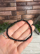Load image into Gallery viewer, Black Tourmaline Micro Faceted Crystal Bracelet