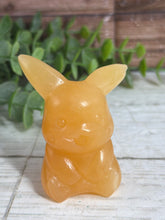 Load image into Gallery viewer, Orange Calcite Pikachu Carving