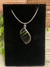 Load image into Gallery viewer, Blue Tiger Eye Sterling Silver Pendant