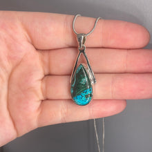 Load image into Gallery viewer, Chrysocolla &amp; Malachite Sterling Silver Pendant