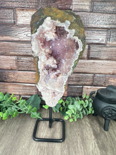 Load image into Gallery viewer, Pink Amethyst on Metal Stand