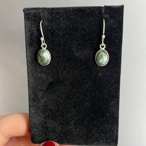 Seraphinite Sterling Silver Earrings