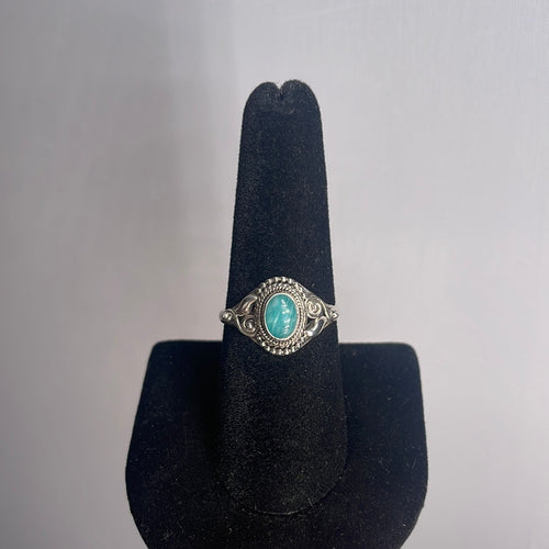 Amazonite Size 8 Sterling Silver Ring