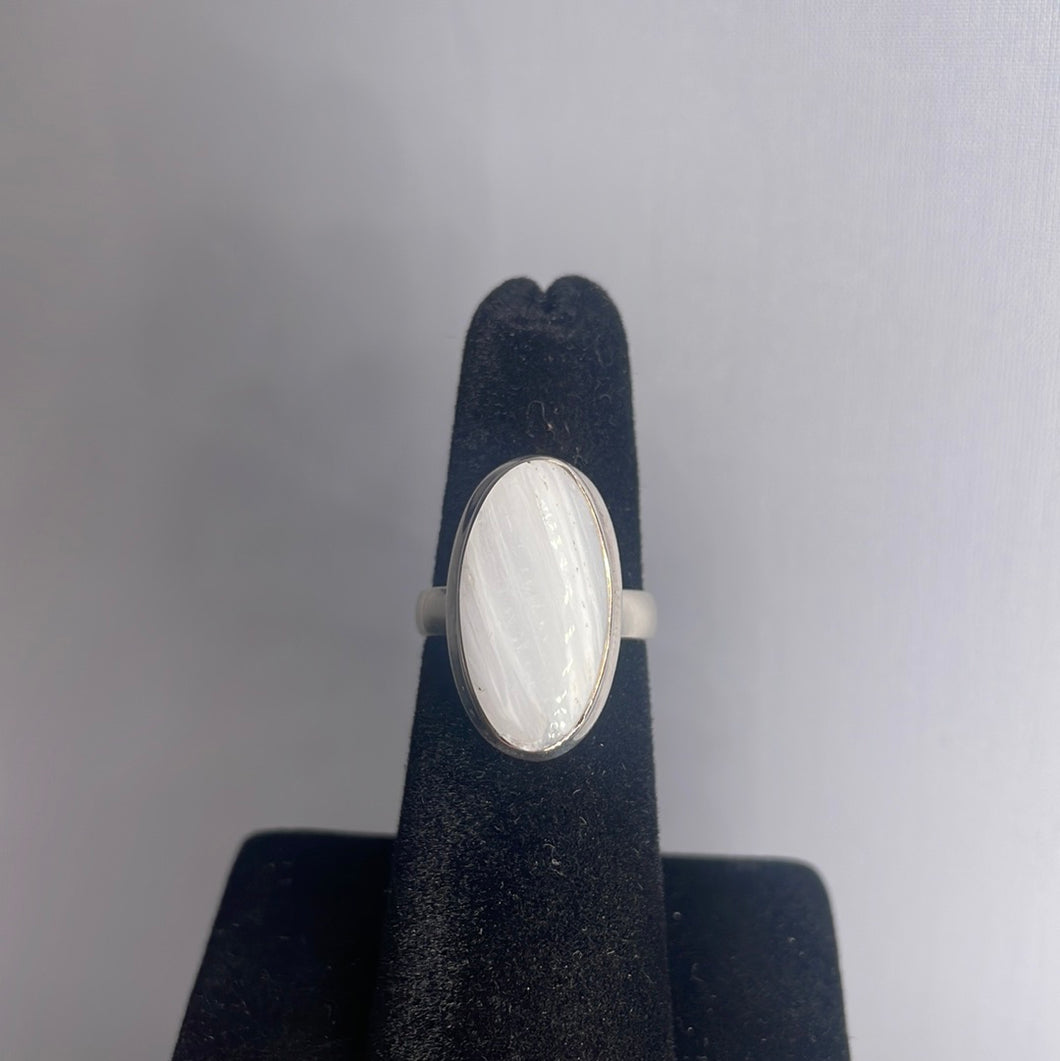 Scolecite Size 5 Sterling Silver Ring