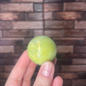 Lemon Serpentine Sphere Small