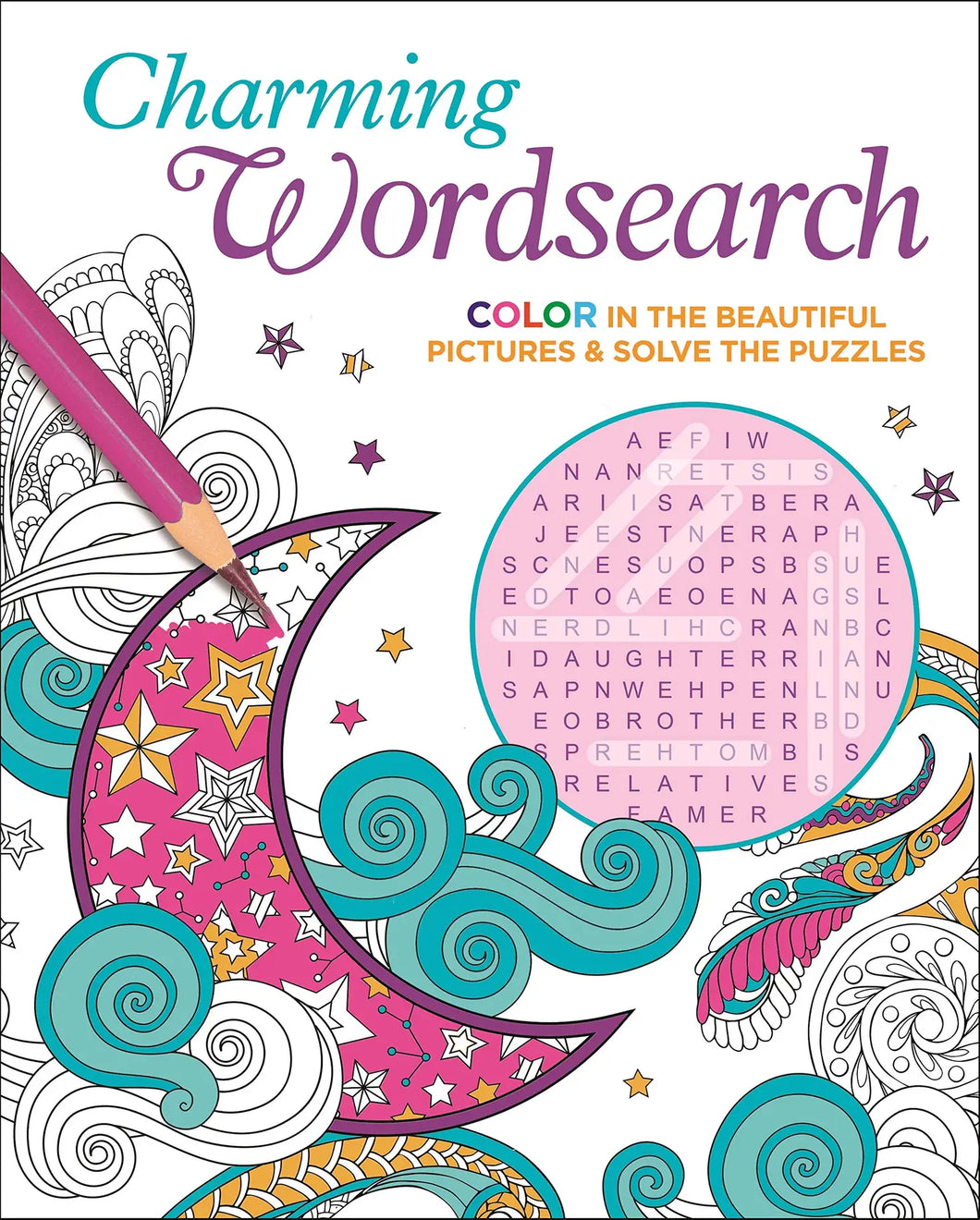 Charming Wordsearch and Coloring Book