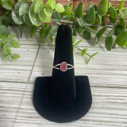 Pink Tourmaline Size 8 Sterling Silver Ring