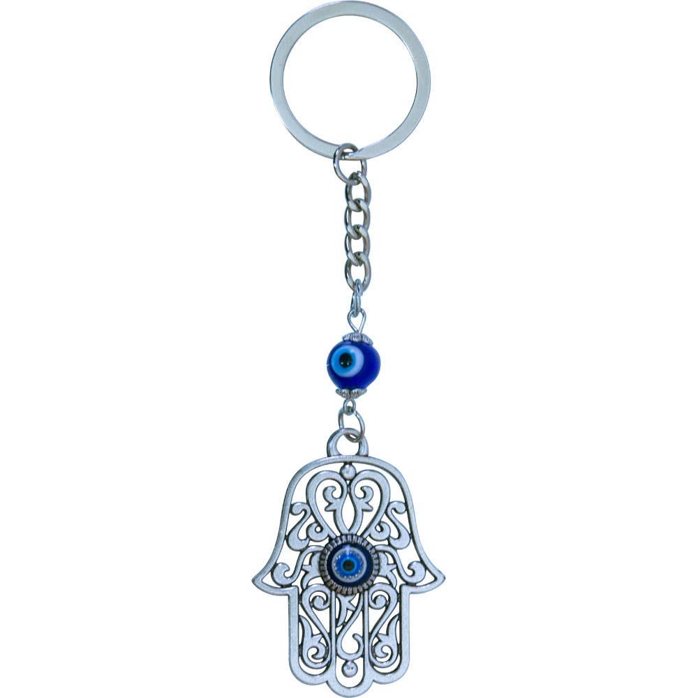 Hamsa Evil Eye Keychain