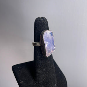 Lavender Rose Quartz Size 6 Sterling Silver Ring