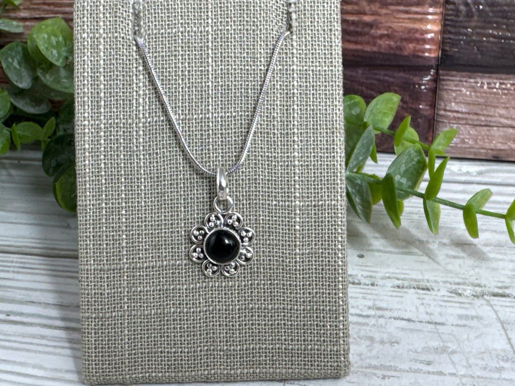 Black Onyx Sterling Silver Pendant
