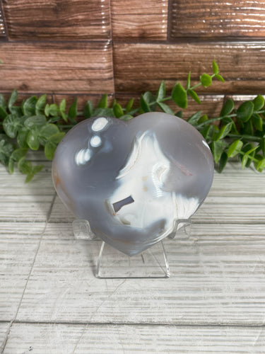 Orca Agate Heart