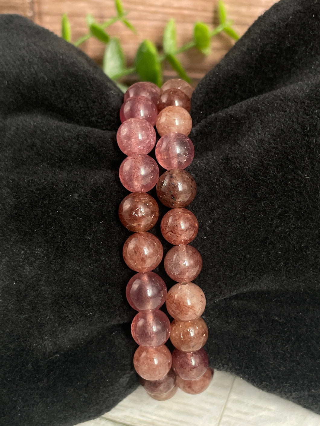 Strawberry Quartz Crystal Bracelet