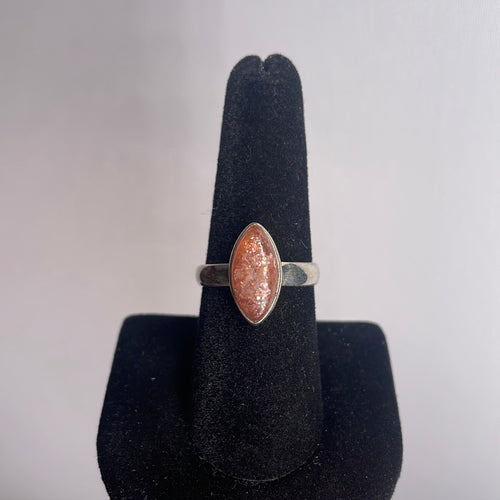 Sunstone Size 8 Sterling Silver Ring