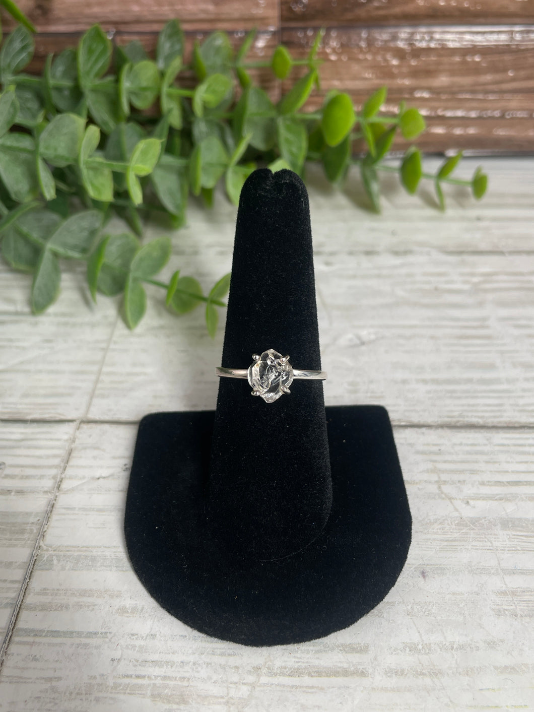 Herkimer Diamond SZ 8 Sterling Silver Ring