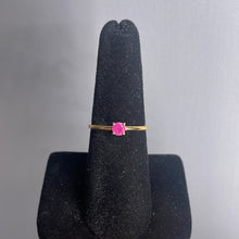 Load image into Gallery viewer, Ruby Size 7 14k Gold Plated Ring