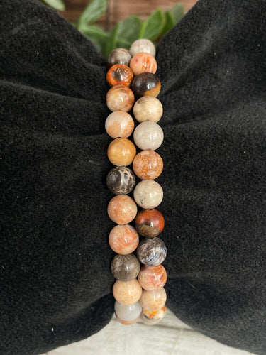 Agatized Coral Crystal Bracelet