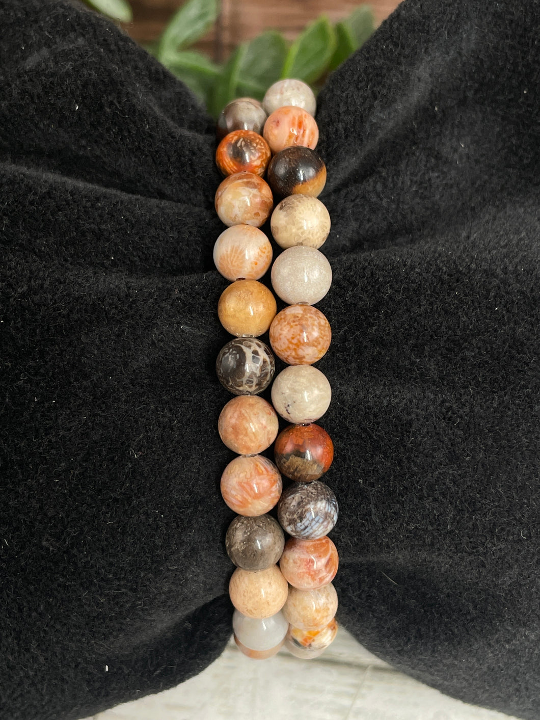 Agatized Coral Crystal Bracelet