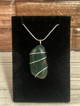 Load image into Gallery viewer, Bloodstone Wire-Wrapped Pendant
