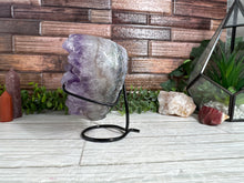 Load image into Gallery viewer, Amethyst Heart on Metal Stand