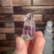 Load image into Gallery viewer, Fluorite Penguin Mini Carving