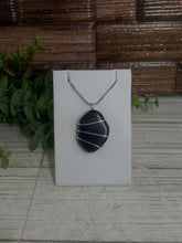 Load image into Gallery viewer, Blue Goldstone Wire-Wrapped Pendant