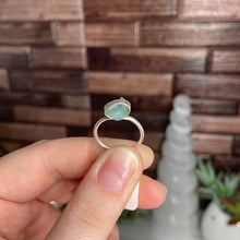 Load image into Gallery viewer, Aquamarine Size 6 Sterling Silver Ring