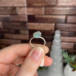 Aquamarine Size 6 Sterling Silver Ring