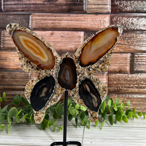 Agate Butterfly on Stand