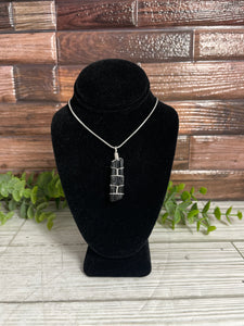 Black Tourmaline Wire-Wrapped Pendant