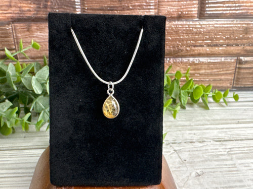 Rutile Quartz Sterling Silver Earrings