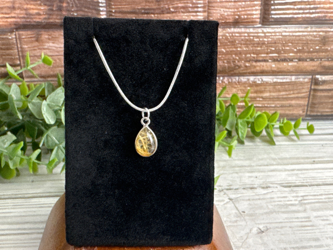 Rutile Quartz Sterling Silver Earrings