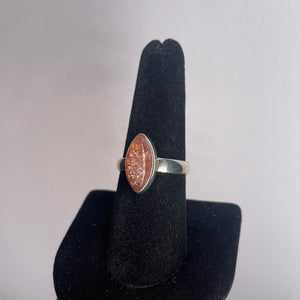 Sunstone Size 8 Sterling Silver Ring