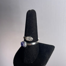 Load image into Gallery viewer, Herkimer Diamond &amp; Tanzanite Size 8 Sterling Silver Ring