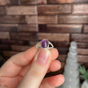 Amethyst Size 6 Sterling Silver Ring