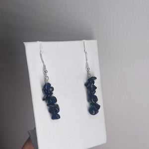 Black Onyx Chip Earrings