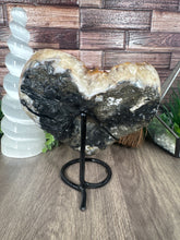 Load image into Gallery viewer, Citrine Heart On Metal Stand