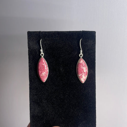 Pink Thulite Sterling Silver Earrings
