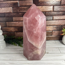 Load image into Gallery viewer, 16 pound Rose Quartz Tower