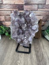 Load image into Gallery viewer, Amethyst on Metal Stand