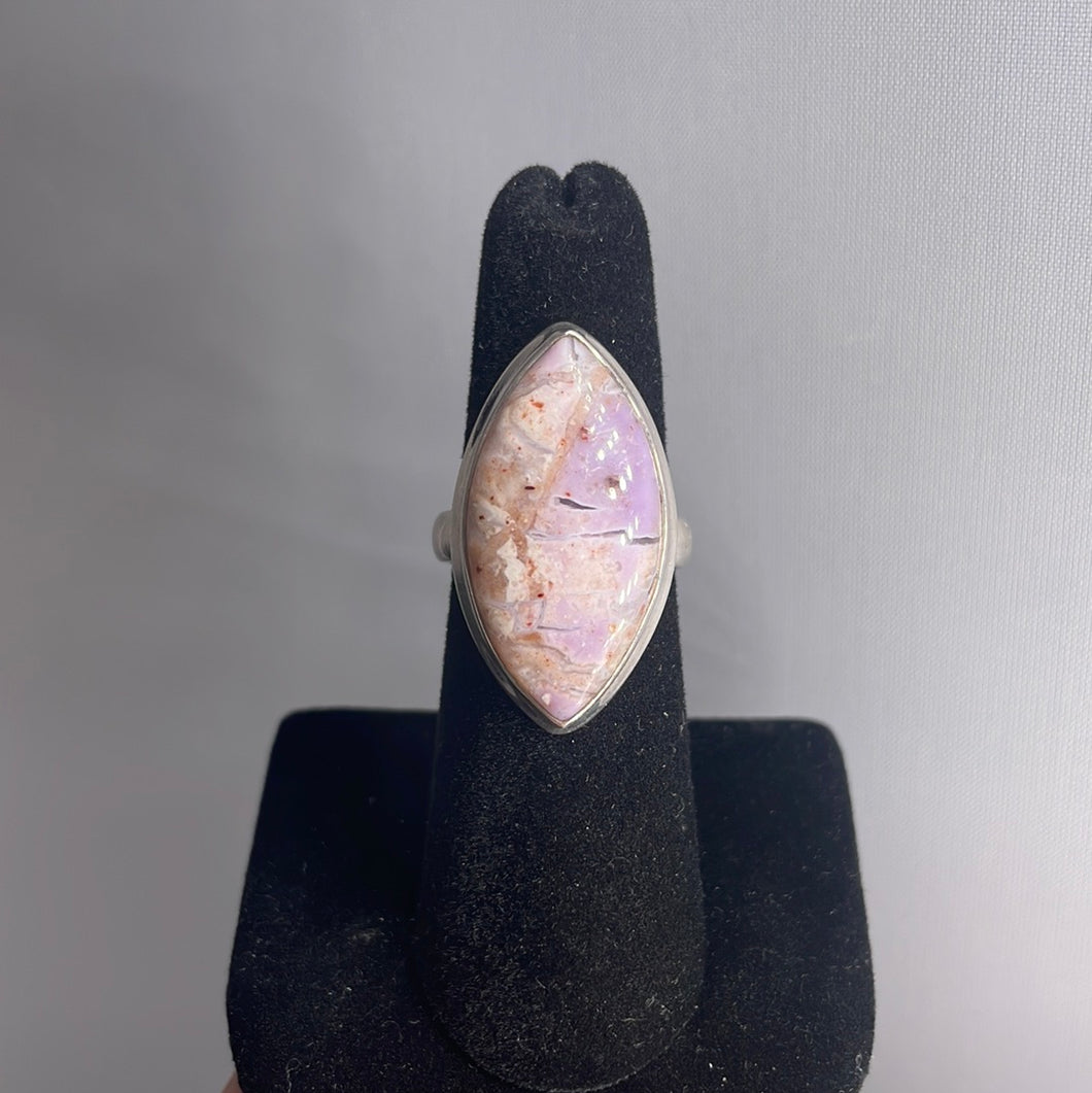Violet Opal Size 7 Sterling Silver Ring