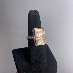 Agatized Copper Size 7 Sterling Silver Ring