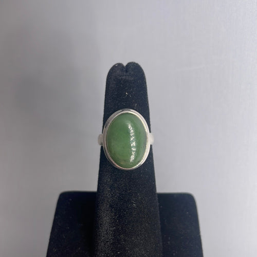 Jade Size 5 Sterling Silver Ring