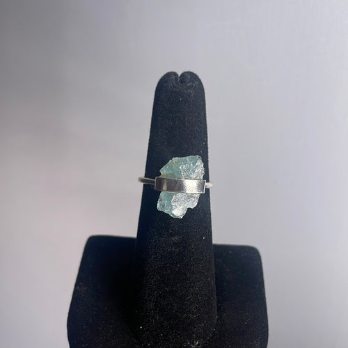 Aquamarine Size 6 Sterling Silver Ring