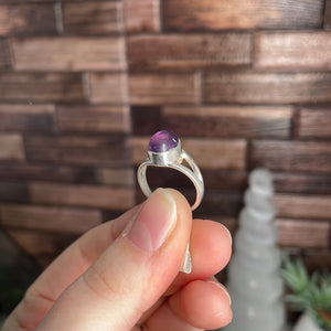 Amethyst Size 6 Sterling Silver Ring