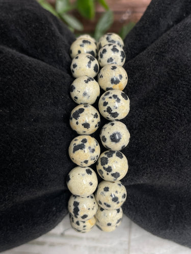 Dalmatian Jasper Crystal Bracelet