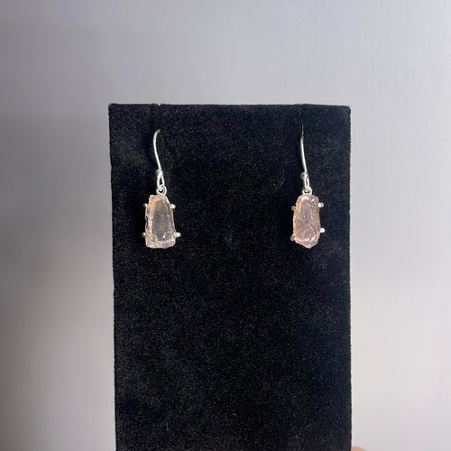 Rose Quartz Sterling Silver Earrings